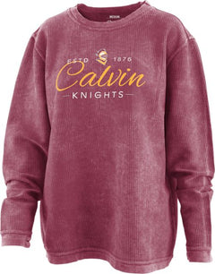 Calvin University Women's Corduroy Crewneck Sweatshirt