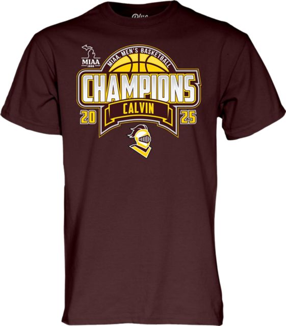 Calvin University Men's Basketball 2025 MIAA Regular Season Champions Short Sleeve T-Shirt