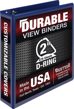 BINDER 2 IN DURABLE VIEW BLUE