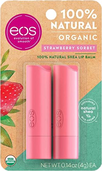 EOS Natural Shea Lip Balm - Strawberry Sorbet 2 Pack