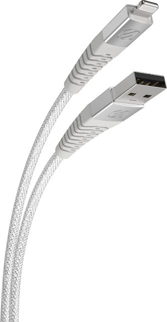 Scosche Strikeline Heavy Duty Lightning Charge and Sync Cable 4ft USB-A to Lightning, White - ONLINE ONLY