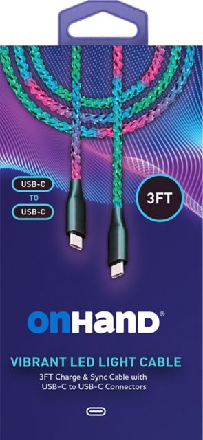 OnHand Vibrant LED Light Charge & Sync Cable,