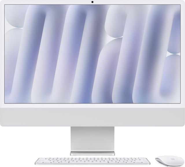 Apple 24-inch iMac with Retina 4.5K display, Nano-texture glass: Apple M4 chip with 10-core CPU and 10-core GPU, 256GB SSD, 16GB - Silver