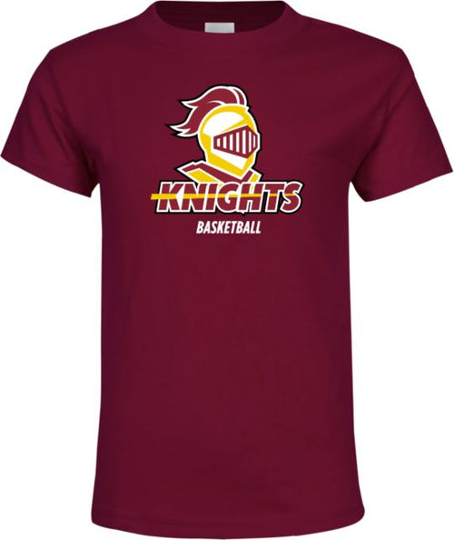 Calvin Univ Youth T Shirt Basketball Stacked - ONLINE ONLY