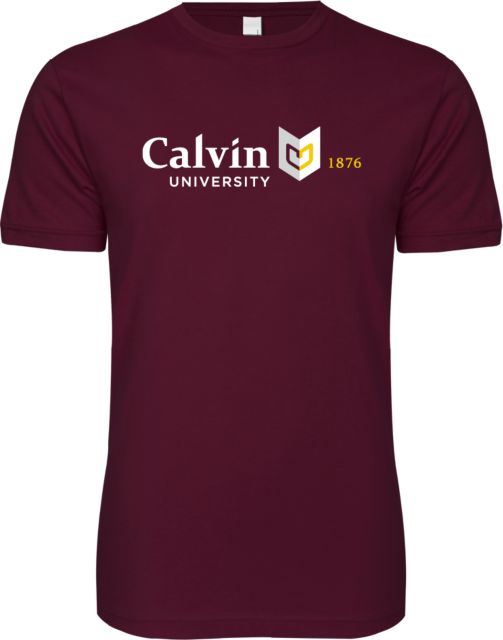 Calvin Univ Next Level SoftStyle T Shirt University Logo 1876 Horizontal - ONLINE ONLY