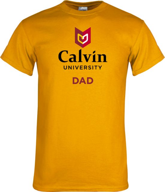 Calvin Univ T Shirt Dad University Logo Vertical - ONLINE ONLY