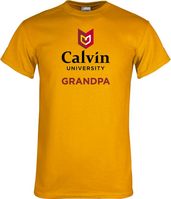 Calvin Univ T Shirt Grandpa University Logo Vertical - ONLINE ONLY