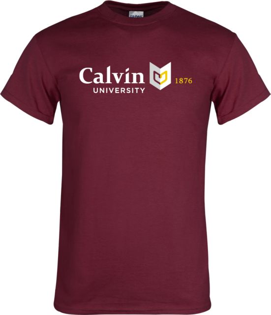 Calvin Univ T Shirt University Logo 1876 Horizontal - ONLINE ONLY
