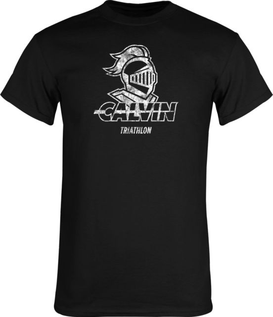 Calvin Univ T Shirt Calvin Triathlon Distressed - ONLINE ONLY