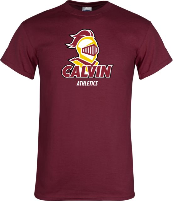 Calvin Univ T Shirt Athletics Stacked - ONLINE ONLY