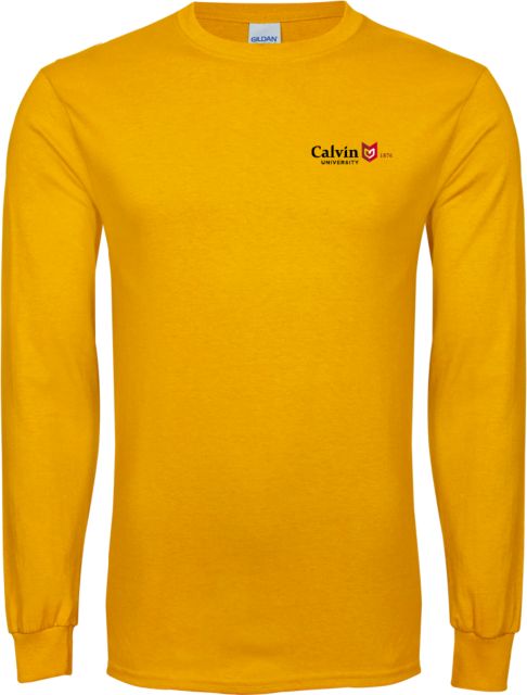 Calvin Univ Long Sleeve T Shirt University Logo 1876 Horizontal - ONLINE ONLY