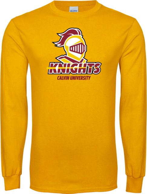 Calvin Univ Long Sleeve T Shirt Knights with University - ONLINE ONLY