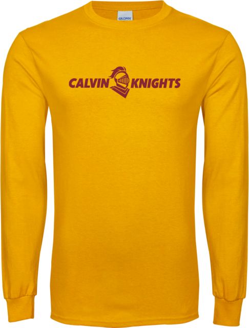 Calvin Univ Long Sleeve T Shirt Calvin Knights One Line - ONLINE ONLY