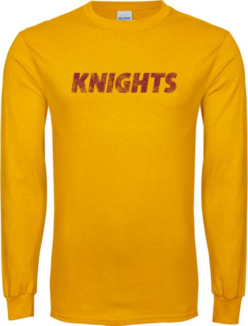 Calvin Univ Long Sleeve T Shirt Knights Wordmark Distressed - ONLINE ONLY