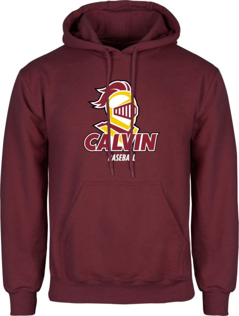 Calvin Univ Fleece Hoodie Baseball Stacked - ONLINE ONLY