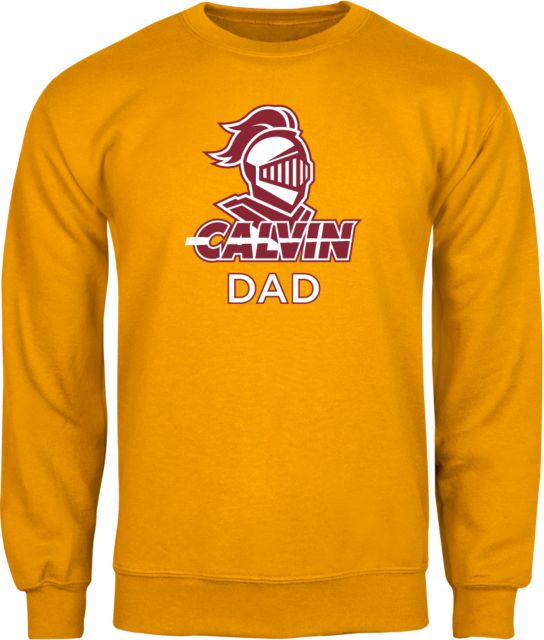 Calvin Univ Fleece Crew Dad Knight Calvin - ONLINE ONLY