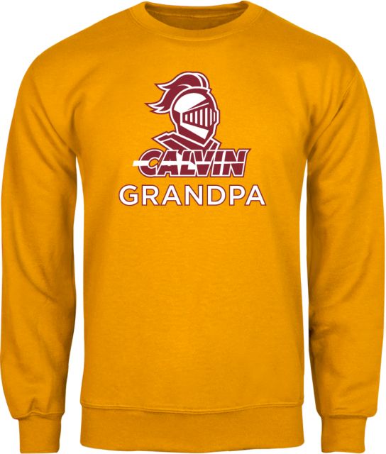 Calvin Univ Fleece Crew Grandpa Knight Calvin - ONLINE ONLY