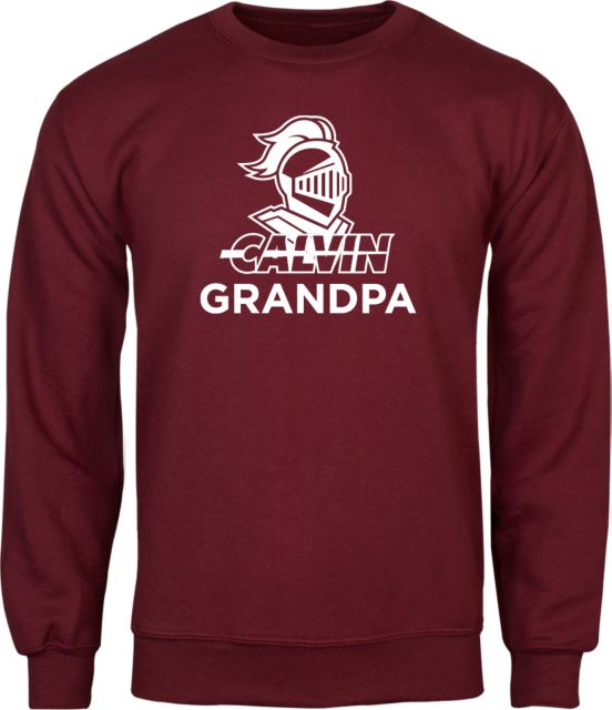 Calvin Univ Fleece Crew Grandpa Knight Calvin - ONLINE ONLY