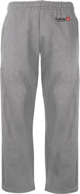 Calvin Univ Fleece Open Bottom Pant University Logo 1876 Horizontal - ONLINE ONLY