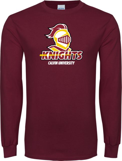 Calvin Univ Long Sleeve T Shirt Knights with University - ONLINE ONLY