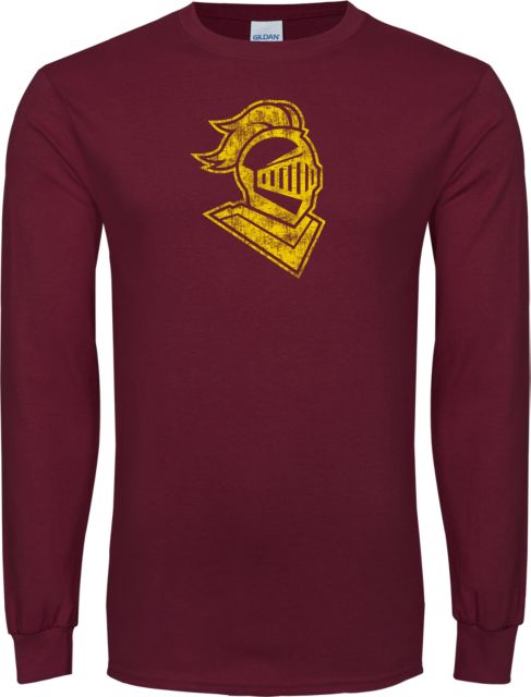 Calvin Univ Long Sleeve T Shirt Knight Head Distressed - ONLINE ONLY
