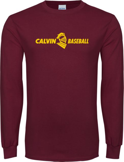 Calvin Univ Long Sleeve T Shirt Baseball Horizontal - ONLINE ONLY