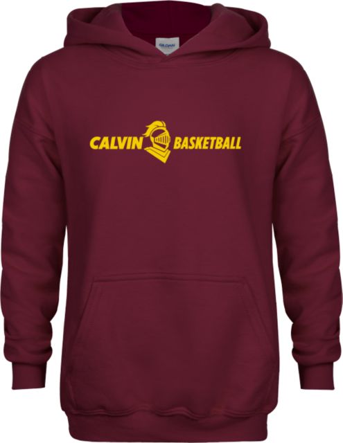 Calvin Univ Youth Fleece Hoodie Basketball Horizontal - ONLINE ONLY