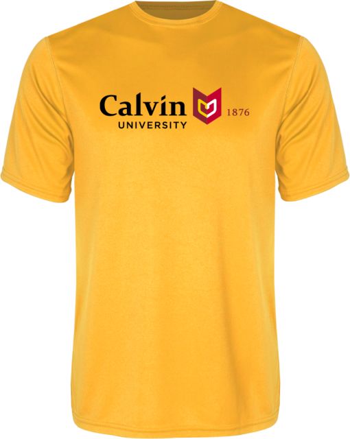 Calvin Univ Performance Tee University Logo 1876 Horizontal - ONLINE ONLY