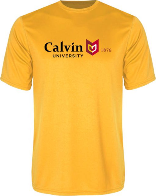 Calvin Univ Performance Tee University Logo 1876 Horizontal - ONLINE ONLY