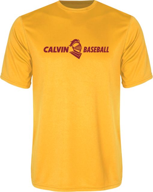 Calvin Univ Performance Tee Baseball Horizontal - ONLINE ONLY