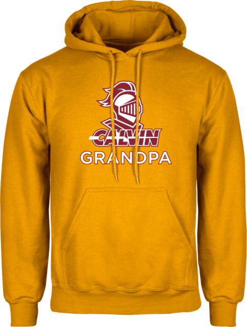 Calvin Univ Fleece Hoodie Grandpa Knight Calvin - ONLINE ONLY