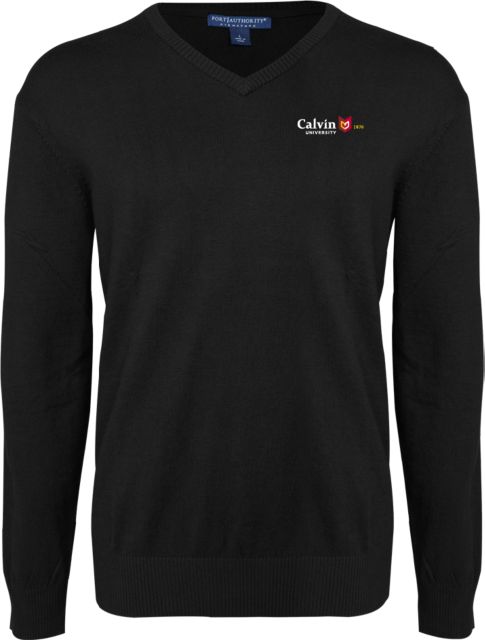 Calvin Univ VNeck Sweater University Logo 1876 Horizontal - ONLINE ONLY