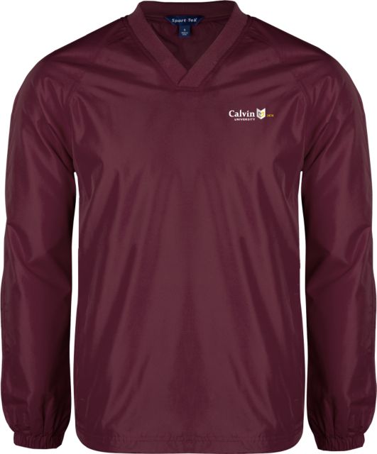 Calvin Univ V Neck Raglan Windshirt University Logo 1876 Horizontal - ONLINE ONLY