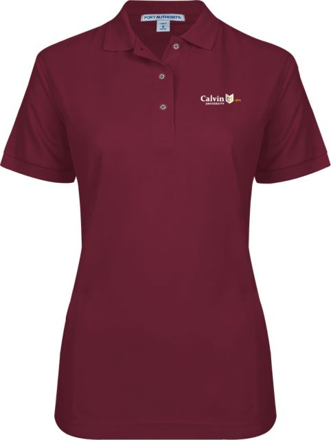 Calvin Univ Ladies Easycare Pique Polo University Logo 1876 Horizontal - ONLINE ONLY