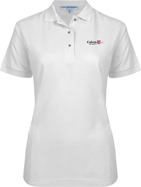 Calvin Univ Ladies Easycare Pique Polo University Logo 1876 Horizontal - ONLINE ONLY