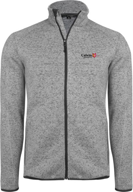 Calvin Univ Sweater Fleece Jacket University Logo 1876 Horizontal - ONLINE ONLY