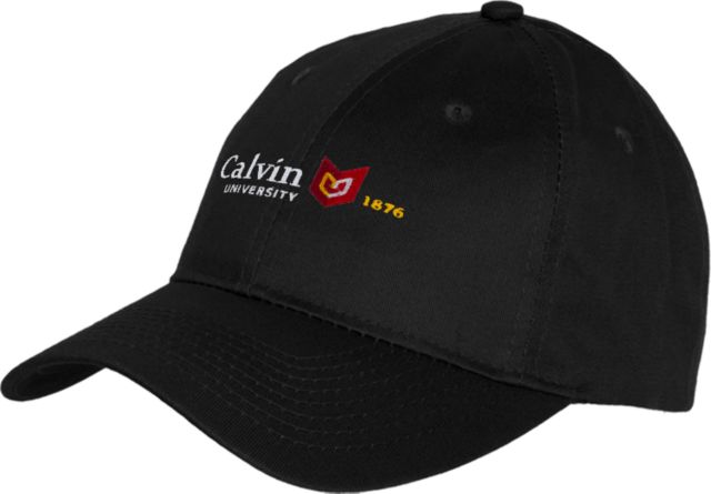 Calvin Univ Youth Pro Style Hat University Logo 1876 Horizontal - ONLINE ONLY