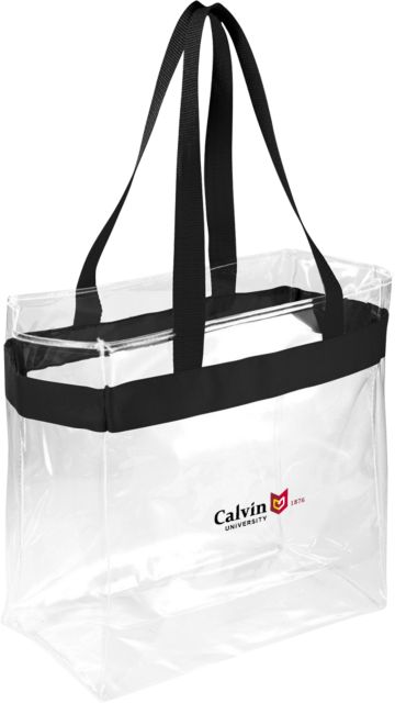 Calvin Univ Game Day Clear Stadium Tote University Logo 1876 Horizontal - ONLINE ONLY
