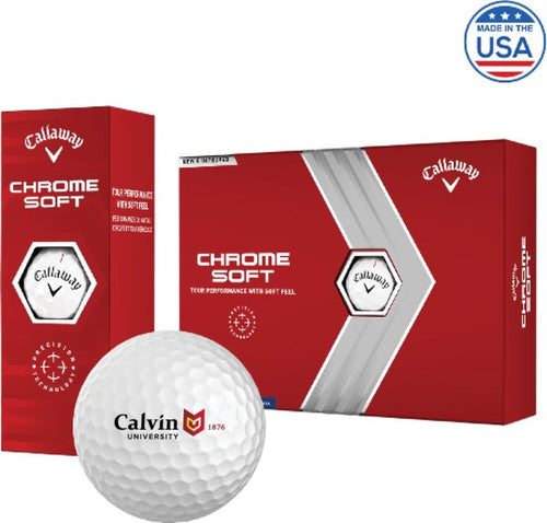 Calvin Univ Callaway Soft Golf Balls 12/pkg University Logo 1876 Horizontal - ONLINE ONLY