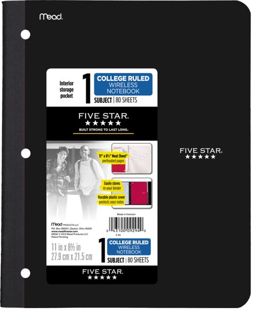 NTBK 1SUB WIRELESS 5 STAR 80SH