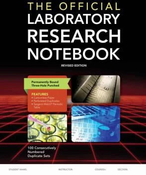 Official Laboratory Research Notebook (100 duplicate sets)